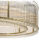 Kore LED Brass / Clear Chandelier Ceiling Light, Large